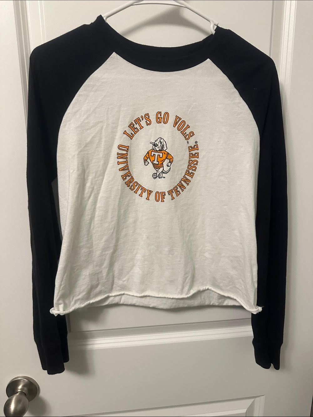 University of Tennessee 'Let's Go Vols' Raglan Sweatshirt - White & Black